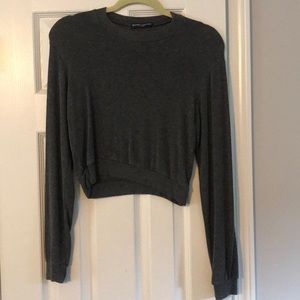 Brandy Melville grey cropped sweater